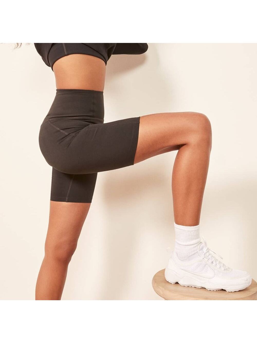 NEW Girlfriend Collective Black Bike Shorts - Black - XS